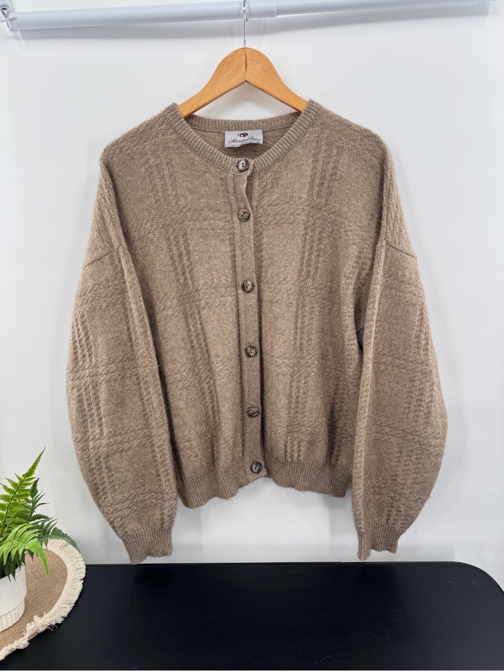 Merino Possum Wool Cardigan Sweater New Zealand Size Medium